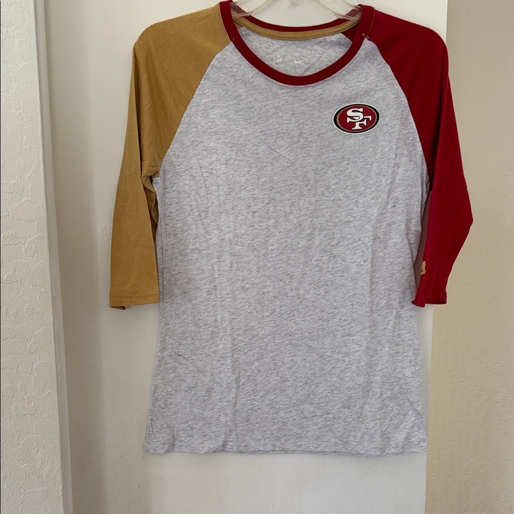 NFL Nike 49er women’s Gray and Red Team Apparel Shirt